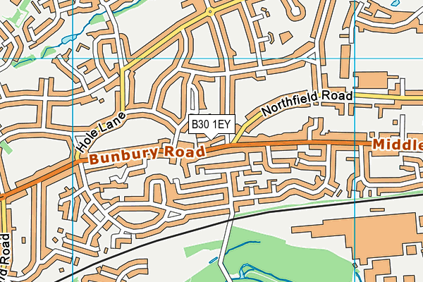 B30 1EY map - OS VectorMap District (Ordnance Survey)