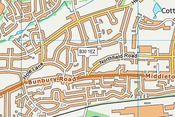 B30 1EZ map - OS VectorMap District (Ordnance Survey)