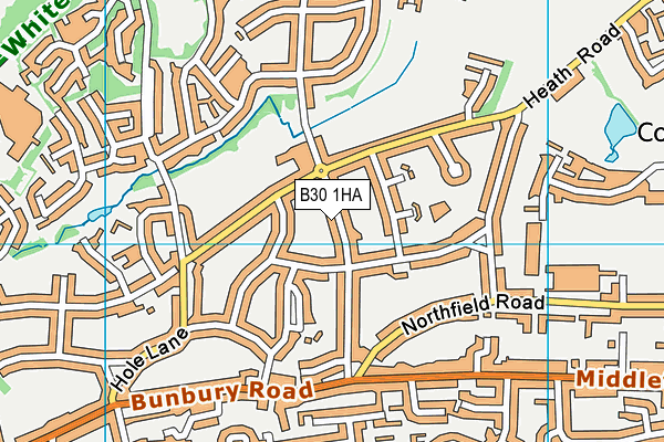 B30 1HA map - OS VectorMap District (Ordnance Survey)