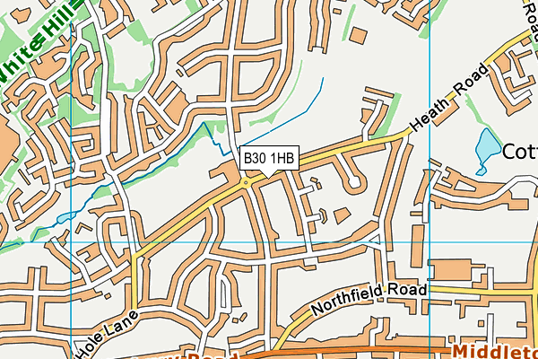 B30 1HB map - OS VectorMap District (Ordnance Survey)