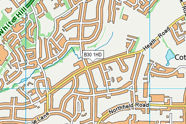 B30 1HD map - OS VectorMap District (Ordnance Survey)