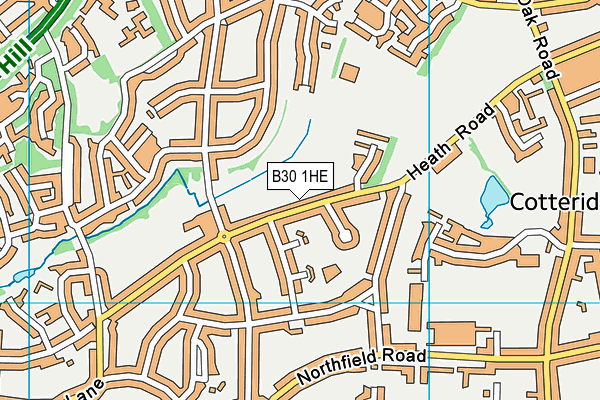 B30 1HE map - OS VectorMap District (Ordnance Survey)