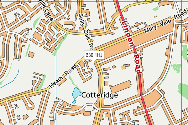 B30 1HJ map - OS VectorMap District (Ordnance Survey)