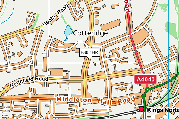 B30 1HR map - OS VectorMap District (Ordnance Survey)