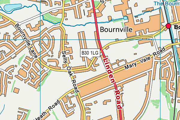 B30 1LG map - OS VectorMap District (Ordnance Survey)