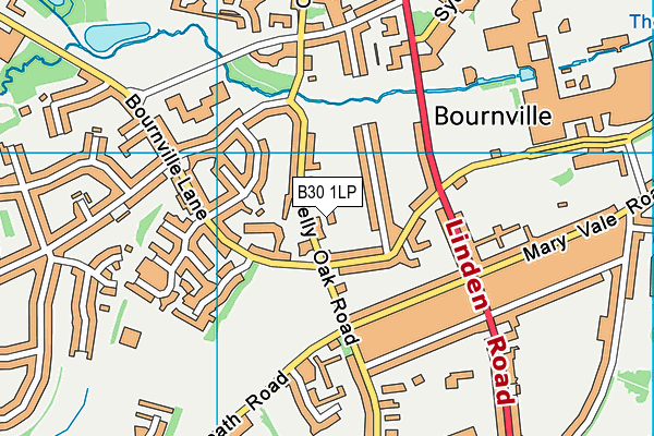 B30 1LP map - OS VectorMap District (Ordnance Survey)