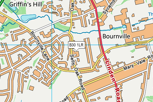 B30 1LR map - OS VectorMap District (Ordnance Survey)