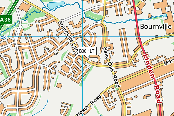 B30 1LT map - OS VectorMap District (Ordnance Survey)