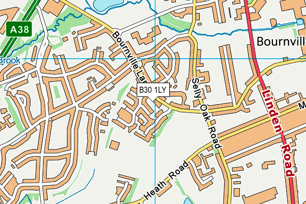 B30 1LY map - OS VectorMap District (Ordnance Survey)