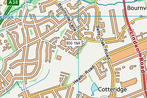 B30 1NA map - OS VectorMap District (Ordnance Survey)