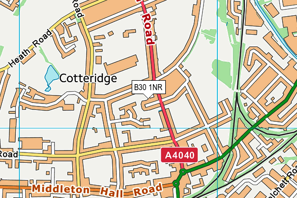 B30 1NR map - OS VectorMap District (Ordnance Survey)