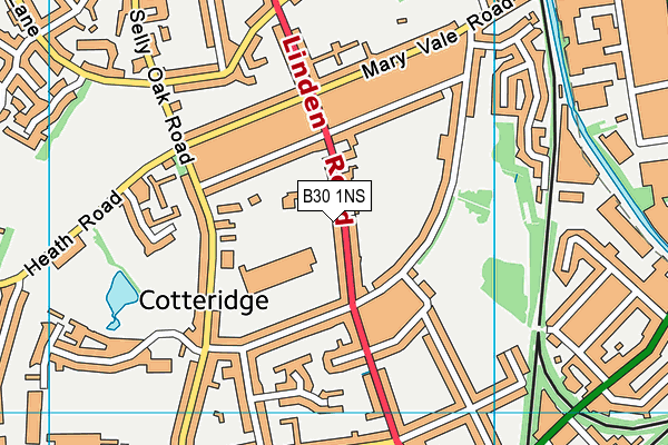 B30 1NS map - OS VectorMap District (Ordnance Survey)