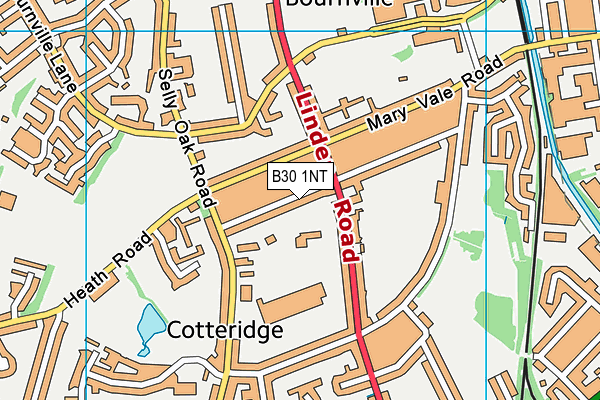 B30 1NT map - OS VectorMap District (Ordnance Survey)