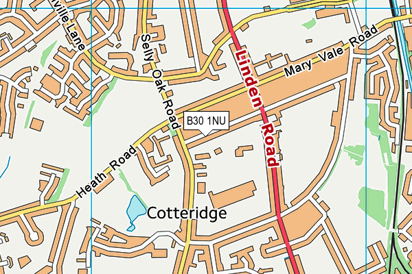 B30 1NU map - OS VectorMap District (Ordnance Survey)