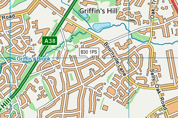 B30 1PS map - OS VectorMap District (Ordnance Survey)