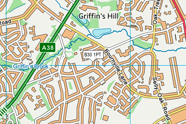 B30 1PT map - OS VectorMap District (Ordnance Survey)