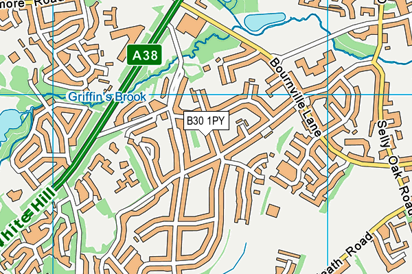 B30 1PY map - OS VectorMap District (Ordnance Survey)