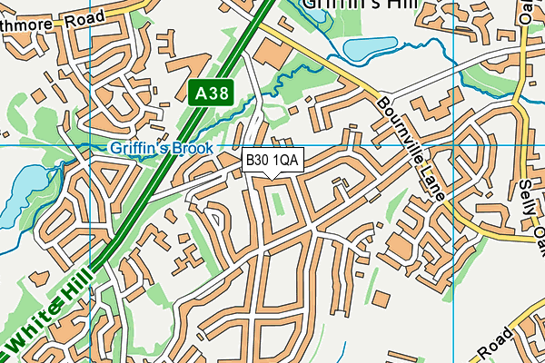 B30 1QA map - OS VectorMap District (Ordnance Survey)