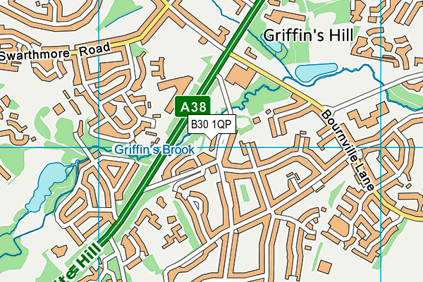 B30 1QP map - OS VectorMap District (Ordnance Survey)