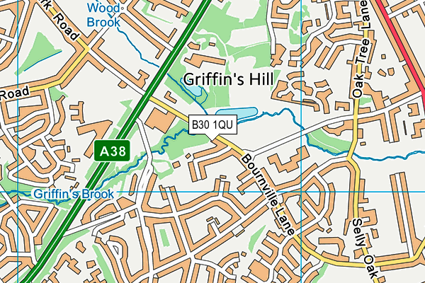 B30 1QU map - OS VectorMap District (Ordnance Survey)