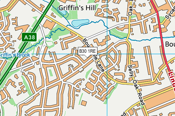 B30 1RE map - OS VectorMap District (Ordnance Survey)