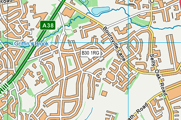 B30 1RG map - OS VectorMap District (Ordnance Survey)