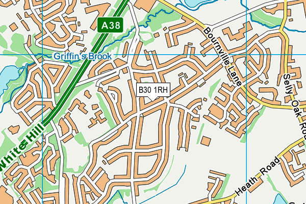 B30 1RH map - OS VectorMap District (Ordnance Survey)