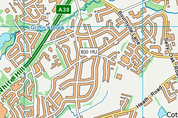 B30 1RJ map - OS VectorMap District (Ordnance Survey)