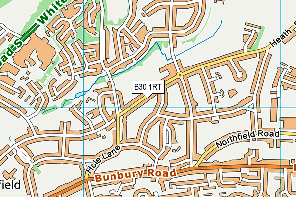 B30 1RT map - OS VectorMap District (Ordnance Survey)