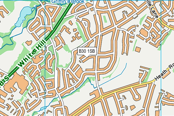 B30 1SB map - OS VectorMap District (Ordnance Survey)