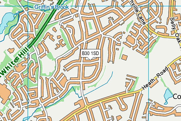 B30 1SD map - OS VectorMap District (Ordnance Survey)