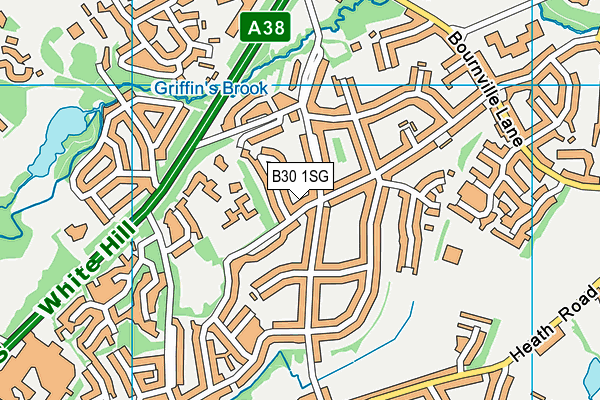 B30 1SG map - OS VectorMap District (Ordnance Survey)