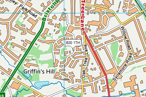 B30 1TH map - OS VectorMap District (Ordnance Survey)