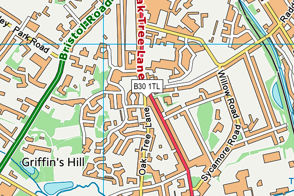 B30 1TL map - OS VectorMap District (Ordnance Survey)