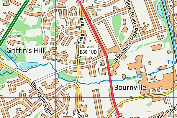B30 1UD map - OS VectorMap District (Ordnance Survey)