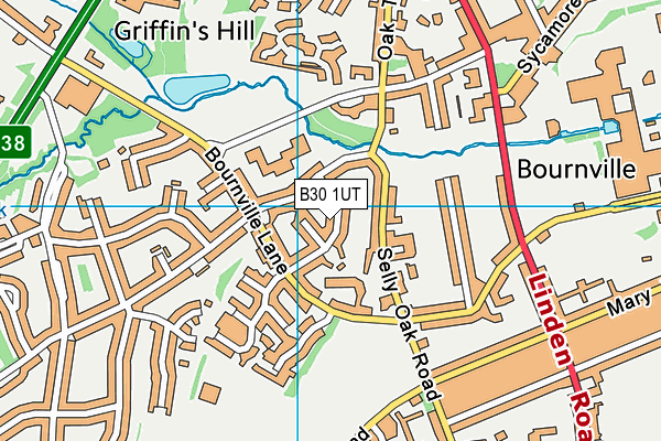 B30 1UT map - OS VectorMap District (Ordnance Survey)