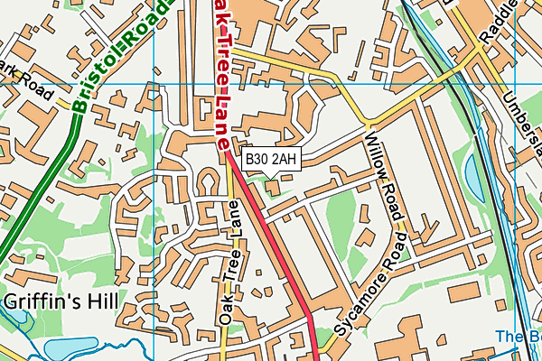 B30 2AH map - OS VectorMap District (Ordnance Survey)