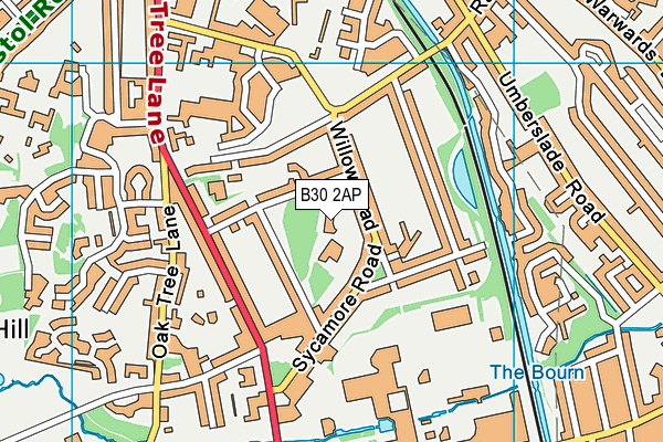 B30 2AP map - OS VectorMap District (Ordnance Survey)