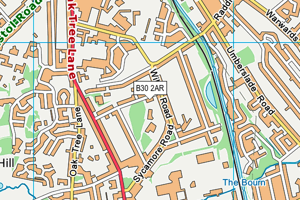 B30 2AR map - OS VectorMap District (Ordnance Survey)