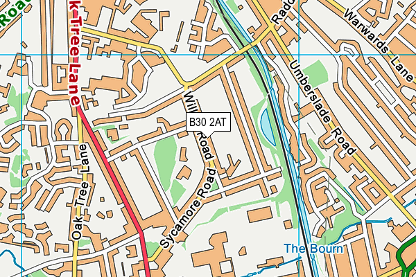 B30 2AT map - OS VectorMap District (Ordnance Survey)