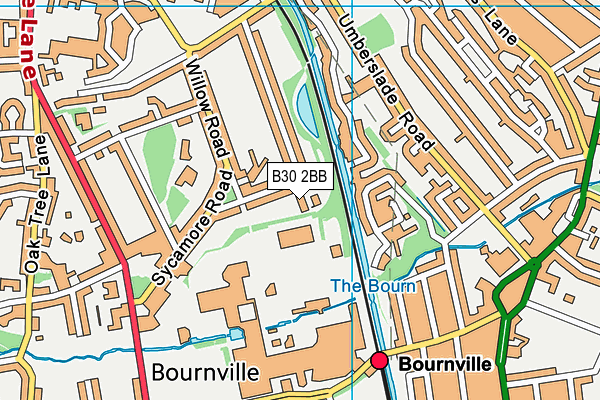B30 2BB map - OS VectorMap District (Ordnance Survey)