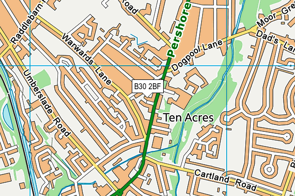 B30 2BF map - OS VectorMap District (Ordnance Survey)