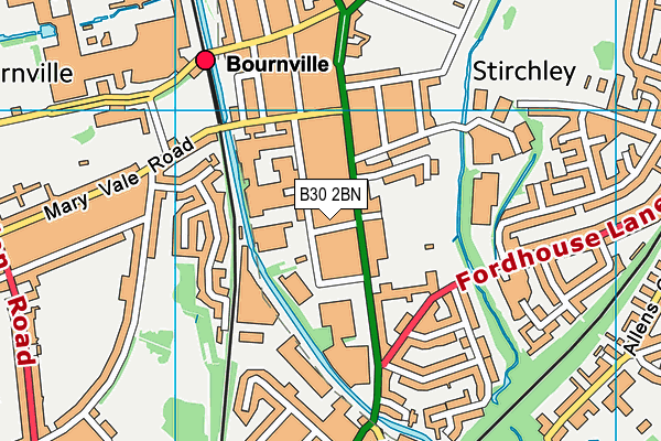 B30 2BN map - OS VectorMap District (Ordnance Survey)