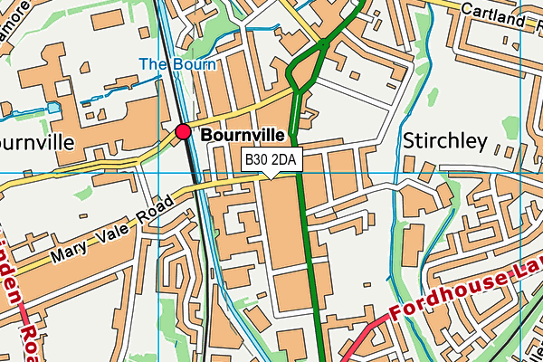 B30 2DA map - OS VectorMap District (Ordnance Survey)