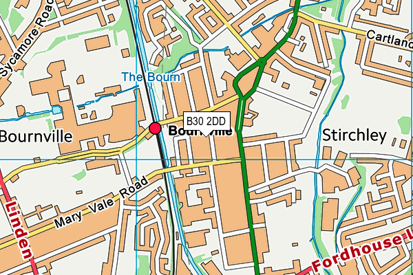 B30 2DD map - OS VectorMap District (Ordnance Survey)