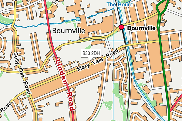 B30 2DH map - OS VectorMap District (Ordnance Survey)