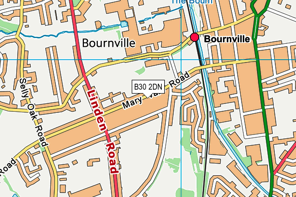 B30 2DN map - OS VectorMap District (Ordnance Survey)