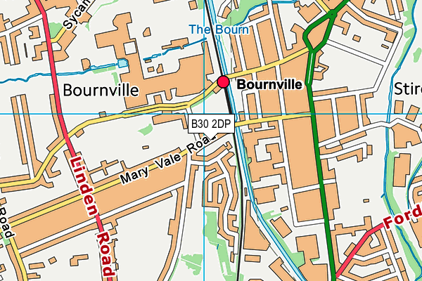 B30 2DP map - OS VectorMap District (Ordnance Survey)