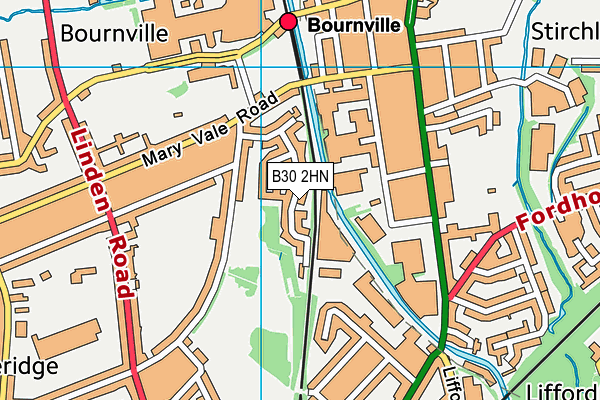 B30 2HN map - OS VectorMap District (Ordnance Survey)