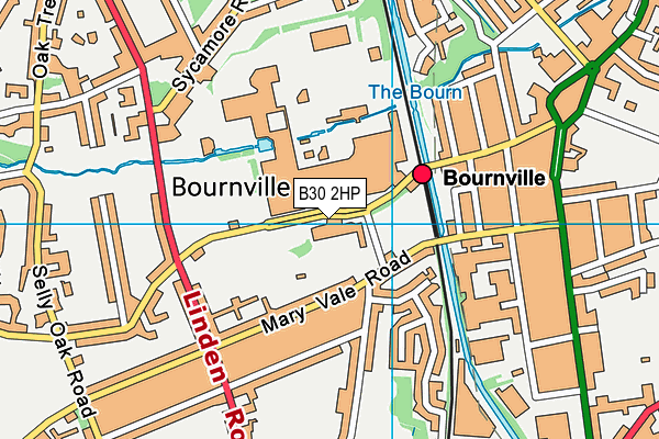 B30 2HP map - OS VectorMap District (Ordnance Survey)